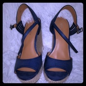 Nine West Navy Blue Platforms